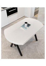 Resim Avenza Living 70 120 Sabit Gofret Yemek Masası Beyaz 