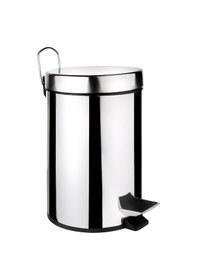 Resim Paslanmaz Pedallı 8 Lt Çöp Kovası Gri 