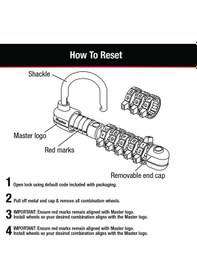 Resim Master Lock Asma Kilit, Kendi Word Şifreli Kilidinizi Ayarlayın, 