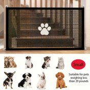 Resim 1 adet Katlanabilir Matkap Gerektirmeyen Evcil Hayvan Bariyeri, Kolay Kurulum Çerçeveli Taşınabilir Köpek Kapısı, Silikon Kumaş, Mat Metal Kaplama, PVC Malzeme, Kumaş Sulama Ağzı, Ev Güvenliği Koruma, Evcil Hayvan Güvenlik Bariyeri | Mat Bitiş | Silikon Kumaş Bariyer, İç Mekan Köpek Kapıları 