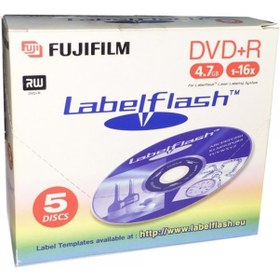 Resim Fujifilm Dvd +R Printable Labelflash 4.7GB 120 Min Boş DVD 5 Adet Kutulu 