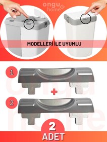 Resim ongu home Çamaşır Sepeti Iki Bölmeli Kirli Sepeti Ikili Çöp Kovası Için Açma Kapama Butonu 2 Adet 