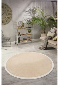 Resim Valeryhome Vl Comfort Düz Saçaklı Peluş Düz Yolluk Bej Bej Düz Saçak 