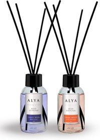 Resim Alya Bambu Çubuklu Oda Kokusu Tropic Breeze ve Violet Bomb 100 ml x 2 Adet 