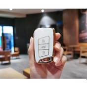 Resim Passat Uyumlu B8 ATECA Skoda Uyumlu SÜPER B ANAHTARSIZ ÇALİŞTIRMA KILIFI 