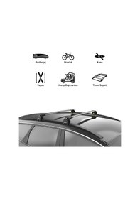 Resim Fiat Panda Cross 2011-2023 Turtle Air2 Ara Atkı Gri 