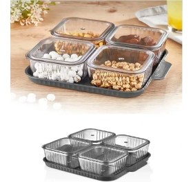 Resim Hepta Collection Pelida 4 Bölmeli Kapaklı Kahvaltılık Seti B 