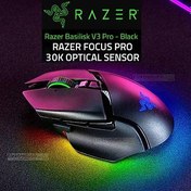 Resim RAZER BASILISK V3 PRO RZ01-04620100-R3G1 RGB SIYAH KABLOSUZ GAMING MOUSE 
