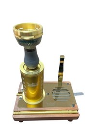 Resim Alfeshisha Wooden Modern Gold Nargile 
