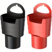 Resim Chuangyinshop Assorted Color Araba Patates Kutusu Saklama Kupası Tutucu Araç İçi Organizer Siyah Kırmızı 