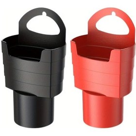 Resim Chuangyinshop Assorted Color Araba Patates Kutusu Saklama Kupası Tutucu Araç İçi Organizer Siyah Kırmızı 