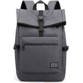 Resim 16 İnç Oxford Açık Eğlence Seyahati Su Geçirmez Hafif Sırt Çantası Banliyö Okul Çantası Koyu Gri 
