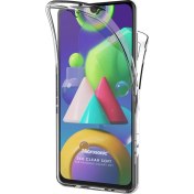Resim Samsung Galaxy M21 Kılıf 6 Tarafı Tam Full Koruma 360 Clear Soft Şeffaf Microsonic