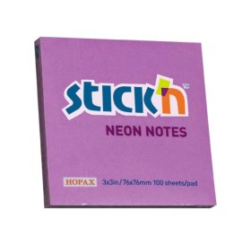 Resim Stıckn Yapışkanlı Not Kağıdı 76x76 Neon Mor 100 Yp 12 Adet 