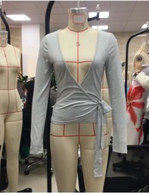 Resim Lucakuins Kadın Yoga T-shirt Slim Fit Uzun Kollu Bale Egzersiz Y2k Kravat Üstlerimavi Mavi 