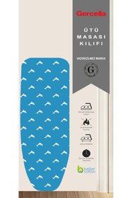 Resim GERCELLA (HEDİYELİ) Mavi Ütü Masası Kılıfı Örtüsü Bezi 1 Ad Koruyucu File Ütülme Pedi Hediye 