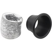 Resim Sones Xh-un099 Karbon Fiber Araba Ön Tampon Turbo Hava Emme Giriş Borusu Hava Hunisi Kiti Yuvarlak 