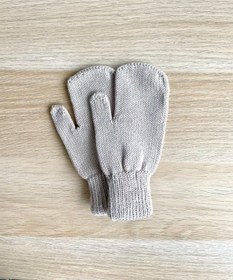 Resim Organik Pamuk Bebek ve Çocuk Örgü Eldiven Bej - BEJ / 4-6 YAŞ 