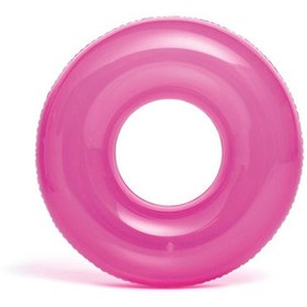 Resim Çocuk Yüzme Simidi - Intex - Şeffaf Jumbo - Mor - 76 cm (59260) 