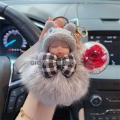 Resim Silver1 Gıoıo Yeni Ipek Eşarp Anahtarlık Kişiselleştirilmiş Inci Papyon Çanta Çekicilik Dokuma Anahtarlık (Yurt Dışından) 