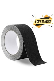 Resim Dolunay İş Elbiseleri Merdiven Zemin Kaydırmaz Bant Yapışkanlı Zımparalı Siyah 50mm 25 Mt 