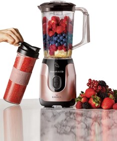 Resim woodhub Pembe Rosegold Smoothie Set, Sağlıklı ve Şık İçim Deneyimi İçin İdeal 