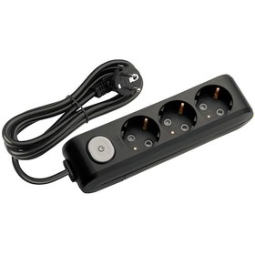 Resim Viko Multi-let 3'lü Grup Priz Anahtarlı Topraklı Çocuk Korumalı 3 Metre Siyah - 90137303 