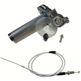 Resim Hightower Ayarlanabilir Dirt Bike Motor Gaz Kumanda Kolu Gri Cnc Visual Twist Grip 