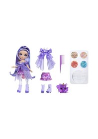 Resim Rainbow High Moda Bebekleri Parıltılar Ve Slime Bebekleri Asorti 122395 Violet Cicciobello 