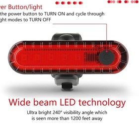 Resim Streak Bisiklet 4 Modlu Su Geçirmez USB Şarj Led Scooter Çanta Arka Işık Lambası Işık Aydınlatma İkaz 