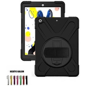 Resim Apple Uyumlu iPad 9. Nesil 10.2" Kılıf 2021 Stand Askılı Zırh Tank Case 
