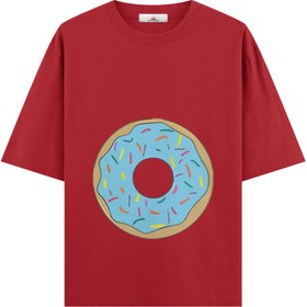 Resim Donut Boy - Hamile Oversize Tshirt - Kırmızı / S / Oversize 