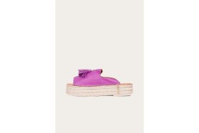 Resim Bueno Shoes Lila Deri Kadın Dolgu Topuklu Terlik 