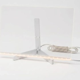 Resim Shopexxtra LED Işıklı Şeffaf Çizim Tableti ve Yazı Tahtası - 30X20 Cm, Ayarlanabilir Standlı Akrilik Not Panosu, USB Güçlü Eğitici Çocuk Boyama Seti, 7 Renkli Kalem ve Temizleme Bezi Hediyeli 
