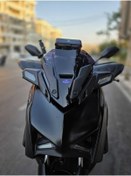 Resim MOTOCAM Yamaha Xmax 250 Uyumlu Siperlik Ön Cam 2023-2025 Model 36cm Siyah Renkli 4mm KISA SPOR CAM 