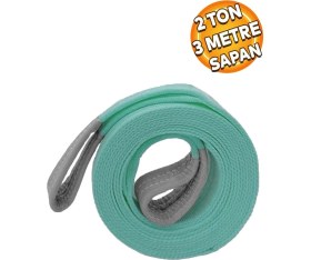 Resim PremiumPort 2 Ton Polyester Spanzet, 3m Turkuaz Yük Kaldırma ve Taşıma Halatı 