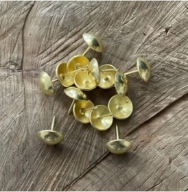 Resim Dmr 21mm Parlak Sarı Kabara Raptiye Gold Sarı Koltuk Kapı Çivisi 20adet 21mm 