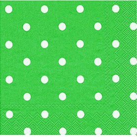Resim Roll Up Peçete 33x33 Yeşil Puantiyeli 20'li 