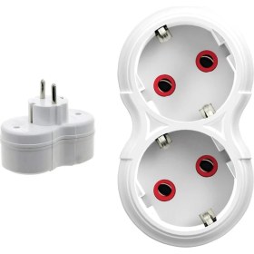 Resim Ikili 2' Li Topraklı Fişli Priz (Papatya) Kablosuz Grup Priz, Fetih 101-02 P 