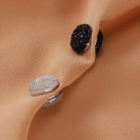 Resim 2 adet/Set Güçlü Manyetik Hijab Güvenlik Pinleri, Siyah & Beyaz, Şık Ramazan Atkı Klipsleri 