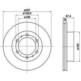 Resim Mga-50270 - Fren Dıskı On Havalı- 297-6 - Toyota: Hılux-vıgo 05 