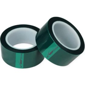 Resim Yeşil Polyester Maskeleme Bandı 38 MM × 55 M – 220 °c Isıya Dayanıklı 