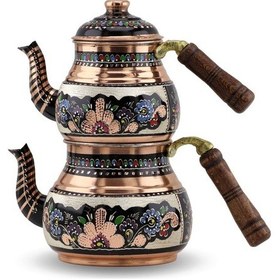Resim Middle Gülçiçek Bakır Çaydanlık 2,5 Lt Bakır 