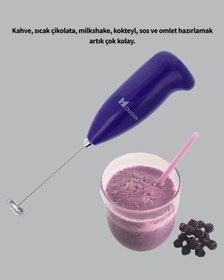 Resim Frappe Ve Cappuccino Maker Taşınabilir Pilli Köpürtücü Mikser Diğer 