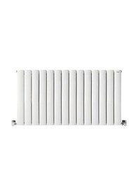 Resim 600mm x 1115mm Lilac Yüksek Isı Kapasiteli Dekoratif Yatay Beyaz Alüminyum Radyatör 