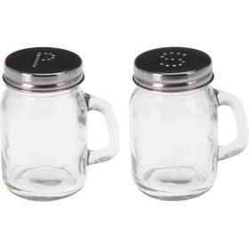 Resim Excellent Houseware Kulplu Tuzluk Biberlik Seti - Şeffaf - 12 cm 