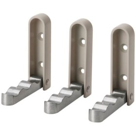Resim IKEA Klyket 3 Lü Set Bej Katlanabilir Çelik Askı Kanca Katlanır Duvar Askısı 