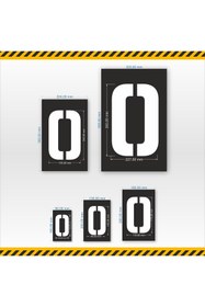 Resim isgtabelam 16x25 Cm/kompozit/ Sıfır (0) Rakamı Boyama Şablonu 