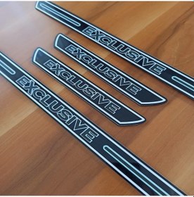 Resim Peugeot 504 Pleksi Kapı Eşiği 4'lü Set Ön Arka Pianoblack Exclusıve Yazılı Fs 