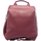 Resim Bordo Deri Kadın Sırt Çantası - S1SR00079384-M71 